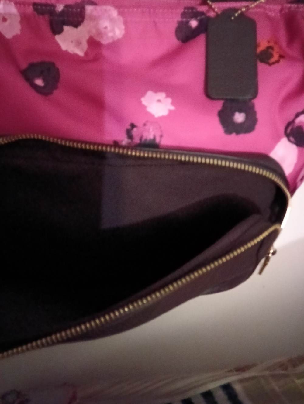 Coach Court Halftone Floral Tote Confetti Pink E2111- C5670 - Picture 14 of 15
